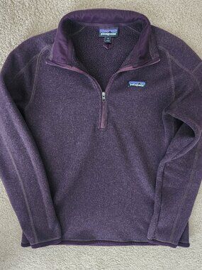 Patagonia Better Sweater Quarter Zip Fleece Pullover Women’s Medium Plum Heather